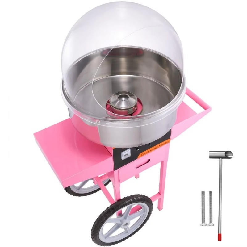 Candy Floss Machine Commercial - Macchina Commerciale per Zucchero Filato Rosa,